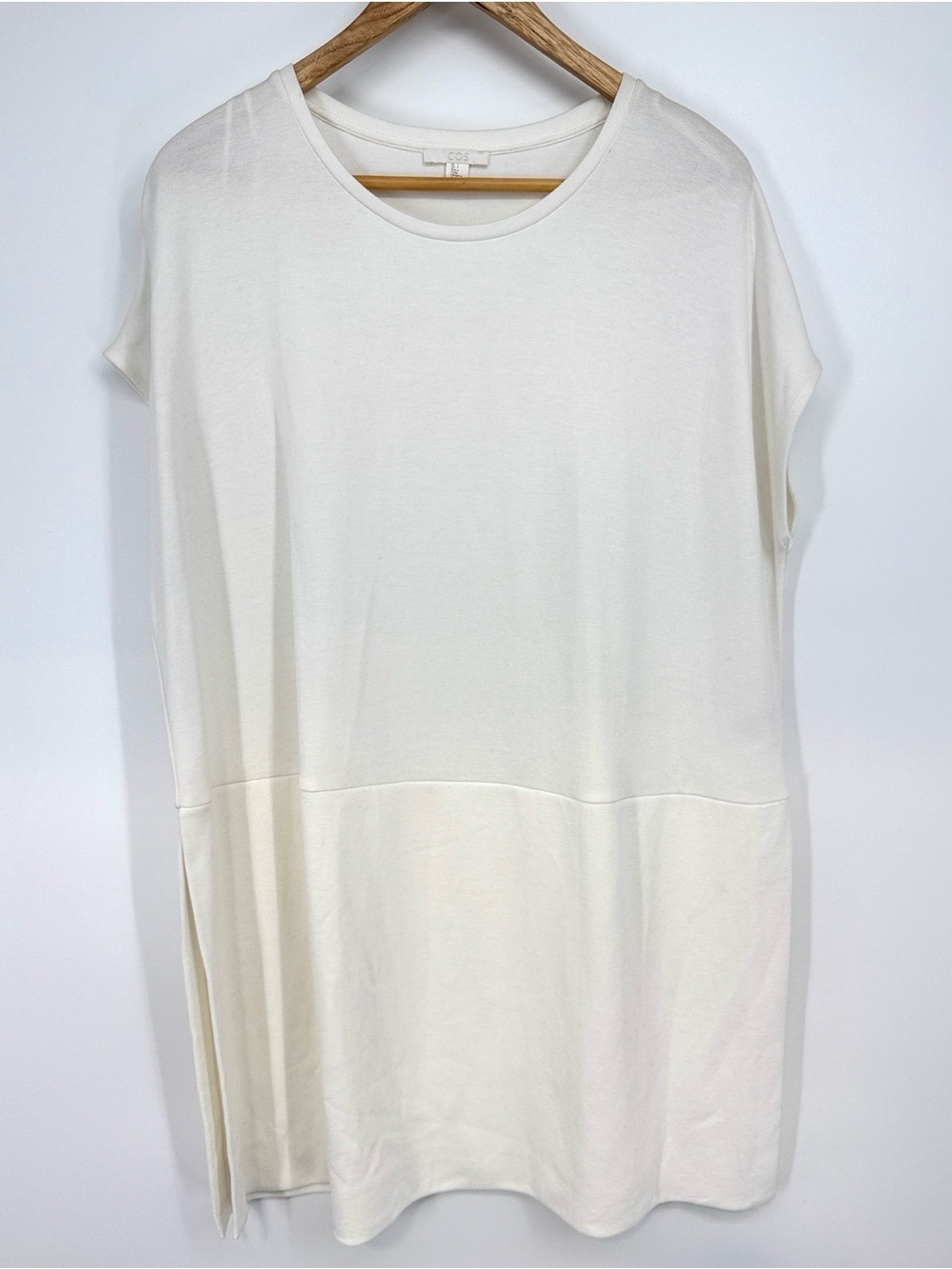 COS Cream/White Oversized Tunic Top Size Small